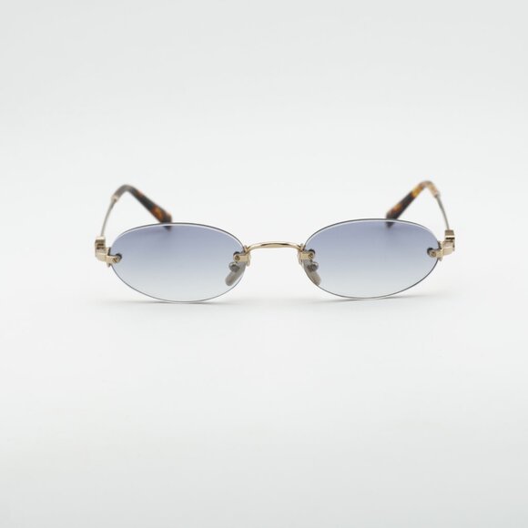 Miu Miu MUA54S ZVN80O Sunglasses Pale Gold Oval Frame main image 7